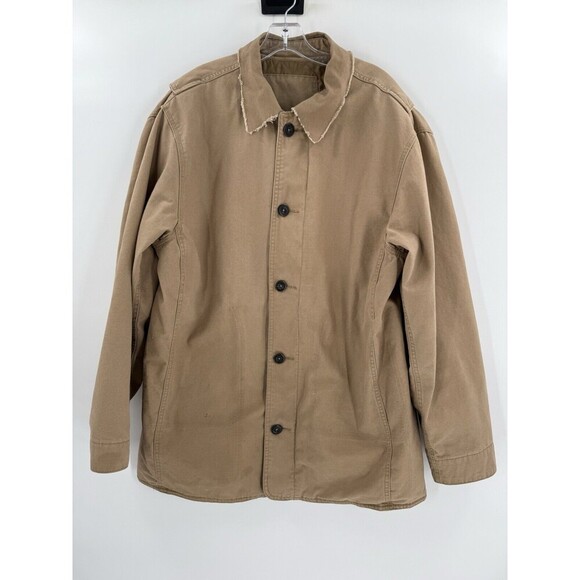 Vintage ORVIS Tan Field Barn Work Coat Jacket Men’s Quilted Interior See Descrip - Picture 1 of 15
